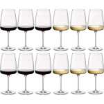 Bormioli Rocco Wijnglazen Set Nexo (Rode wijnglazen & Witte wijnglazen) - 12 delige set