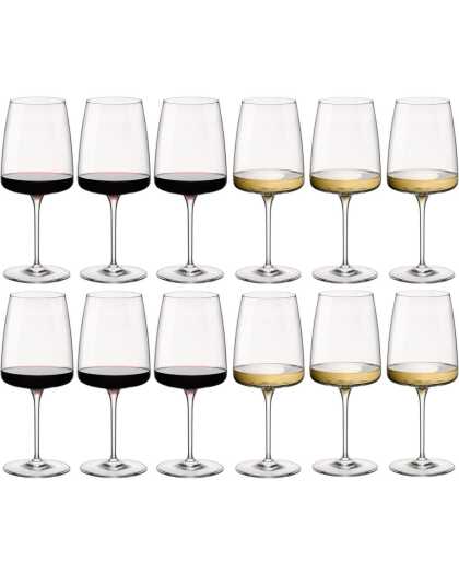 Bormioli Rocco Wijnglazen Set Nexo (Rode wijnglazen & Witte wijnglazen) - 12 delige set