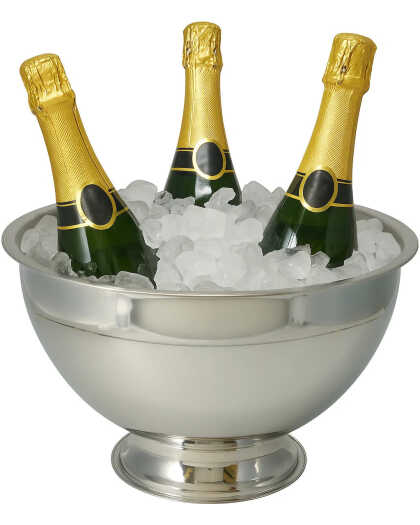 Cookinglife Champagneschaal - Champagne Emmer - Oliebollenschaal - Brushed RVS ø 30 cm