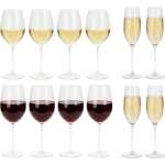 Cookinglife Wijnglazenset Solare 12-Delig - Rode wijnglazen + Witte wijnglazen + Champagneglazen