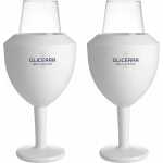 GLICERRR Wijnglas koeler en houder set + glas - 2 stuks