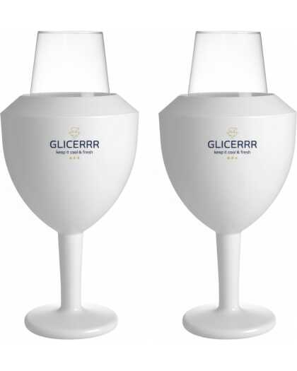 GLICERRR Wijnglas koeler en houder set + glas - 2 stuks