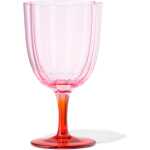 HEMA Wijnglas 190ml bloemvorm roze
