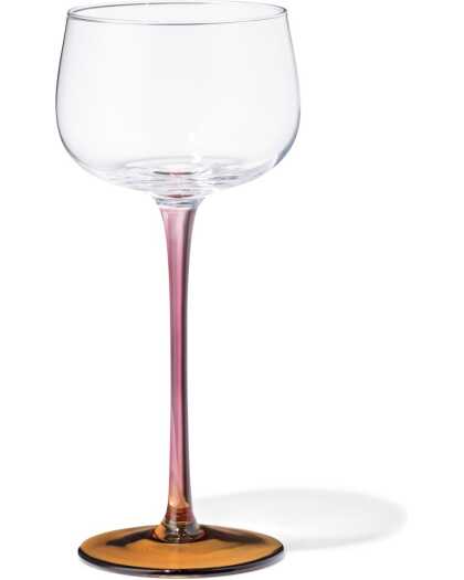 HEMA Wijnglas 230ml glas bordeauxrood met geel (multi)
