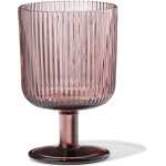 HEMA Wijnglas 250ml Bergen glas streep reliëf bordeauxrood (bordeauxrood)