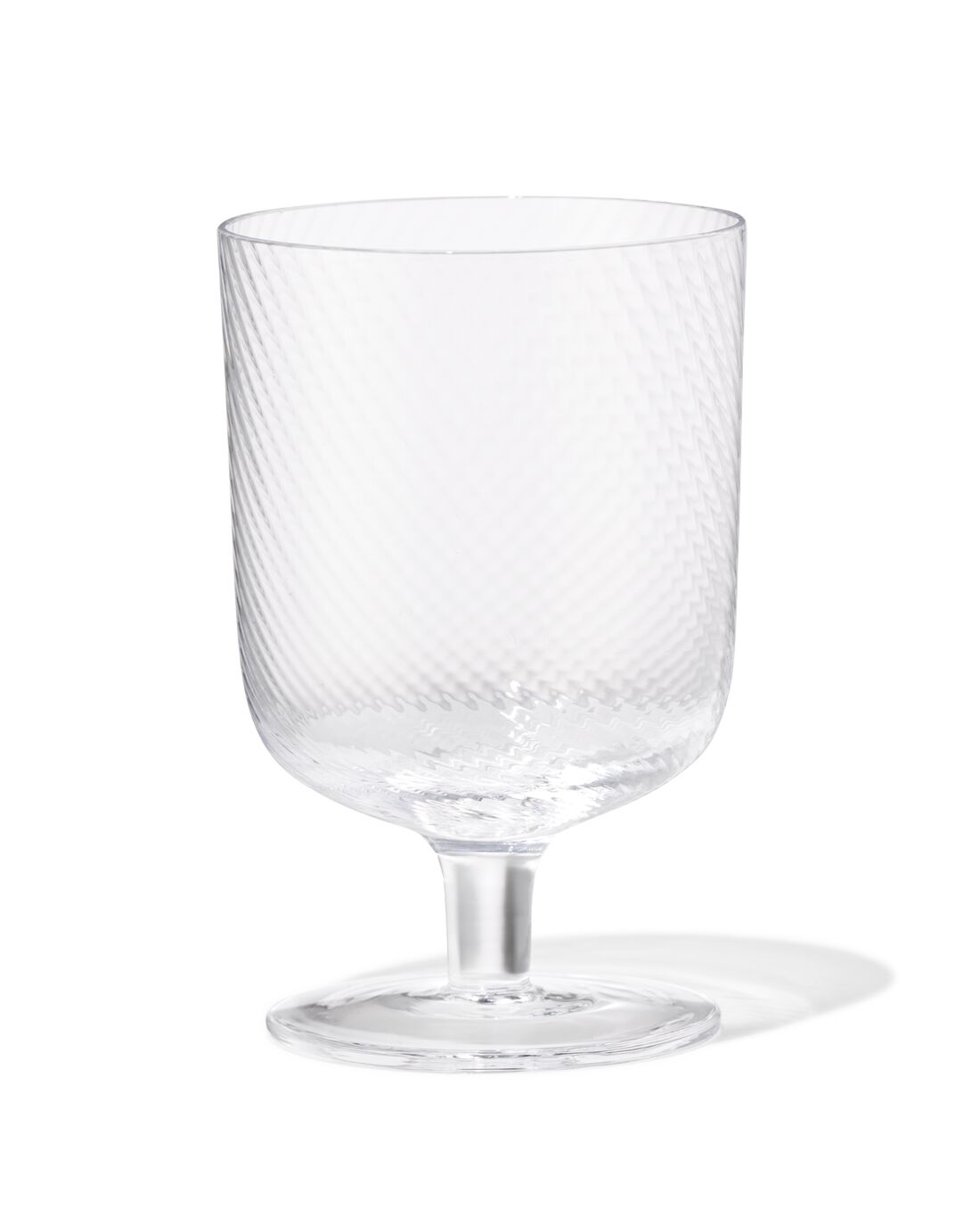 HEMA Wijnglas 250ml Bergen glas twist reliëf (transparant)