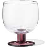 HEMA Wijnglas 290ml glas gekleurde voet (bordeauxrood)