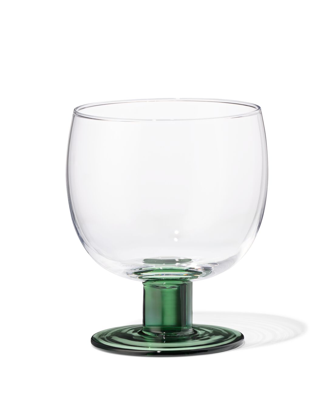 HEMA Wijnglas 290ml glas gekleurde voet (groen)