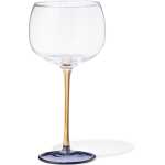 HEMA Wijnglas 380ml glas geel met blauw (multi)