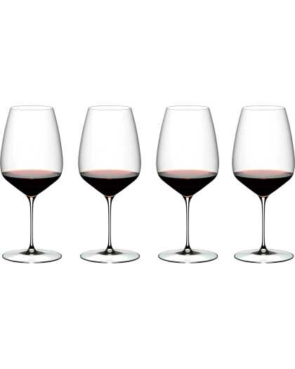 Riedel Wijnglazenset - Rode Wijnglazen - Veloce - Cabernet Sauvignon / Merlot - 829 ml - 4 Stuks