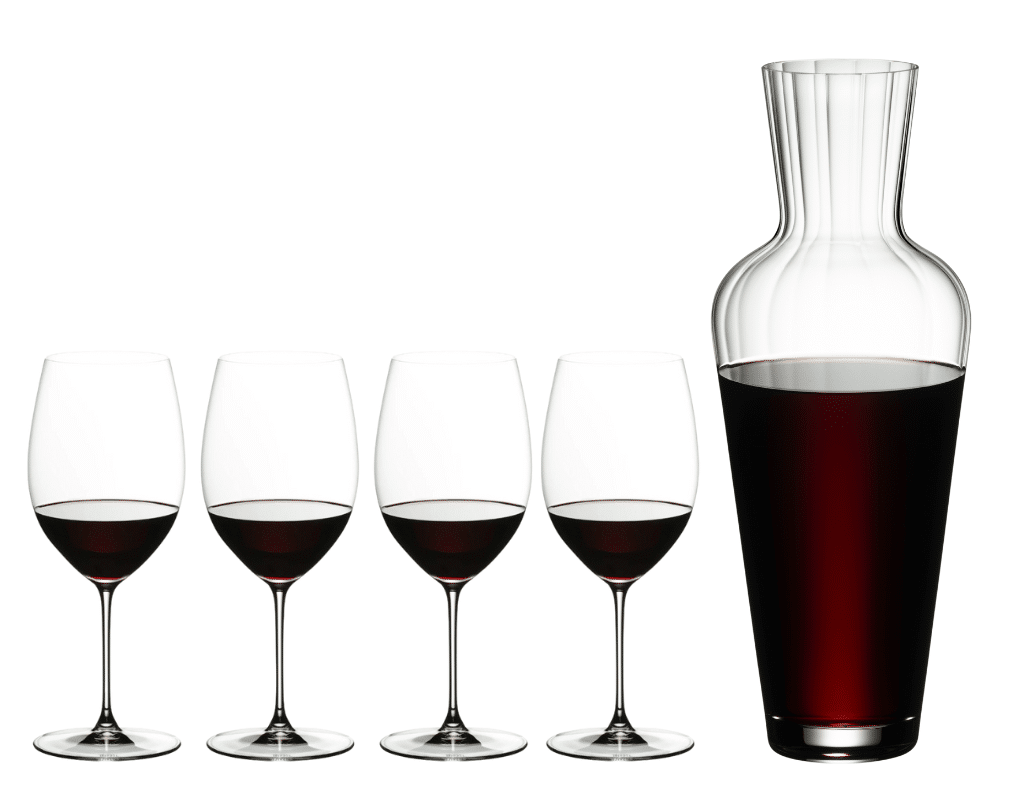 Riedel Wijnglazenset - Rode Wijnglazen - Veritas - Cabernet / Merlot + Wine Friendly Decanter
