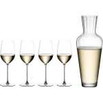 Riedel Wijnglazenset - Witte Wijnglazen - Veritas - Rieseling / Zinfandel + Wine Friendly Decanter
