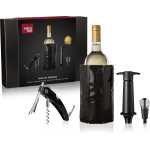 Vacu Vin Wijnset Premium - Zwart - 4 delige set